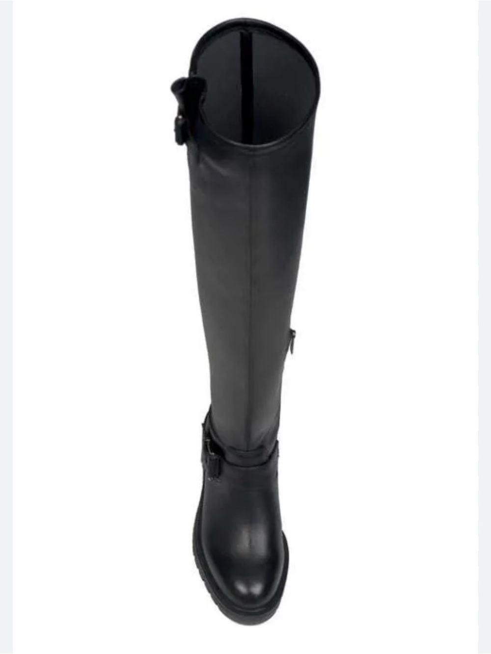 Vince Camuto Abrila Knee-High Black Leather Lug Sole Tall Boots Size 6.5 NEW - Picture 3 of 11